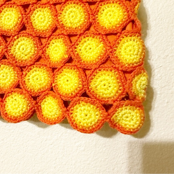 🛍️NWT Simon Miller Wizzy Crochet Orange Yellow Mini Skirt size medium - Picture 10 of 11